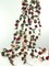 Artificial Flower Garland, Fake Burgundy Peach Roses Vines Silk Flowers Faux Rose Arch Vines for Flower Wall Backdrop Wedding Mothers Day Garden Tea Party Decoration